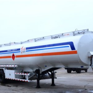 White blue 2-axle 20 square oil tanker truck
