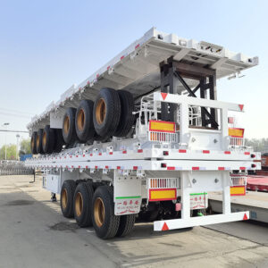 3-axis 45 foot container flatbed cargo semi-trailer
